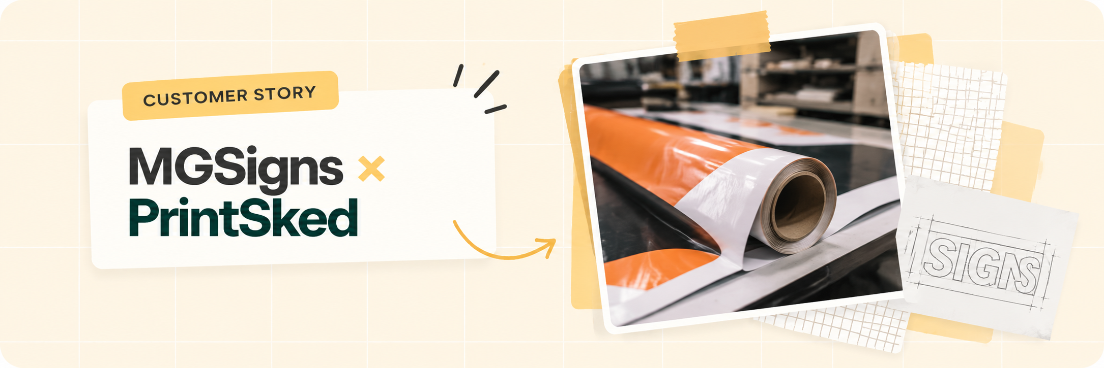 MGSigns and PrintSked customer story banner